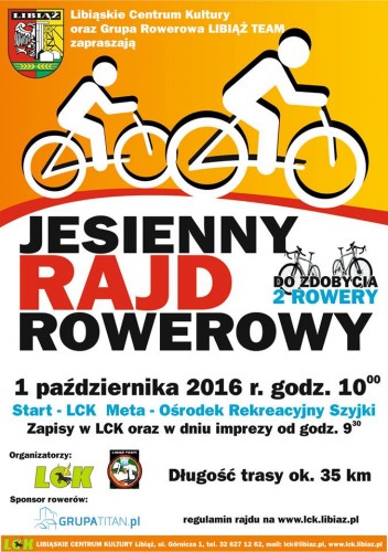 Jesienny Rajd Rowerowy - 1.10.2016